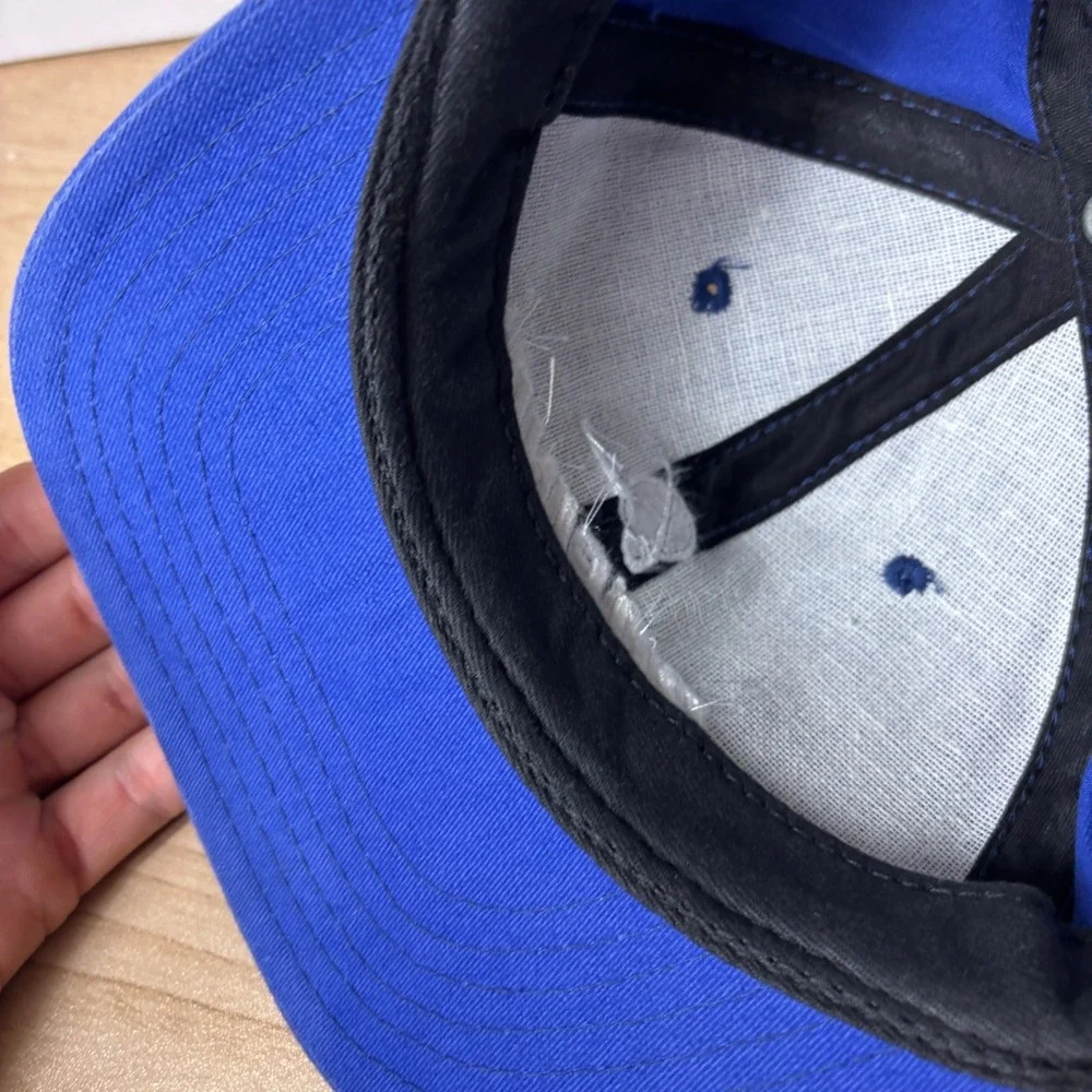 Vintage Boeing Hat Cap Strap Back Blue Planes Aviation Adjustable USA Made